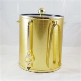 Vintage Foil and Acrylic Ice Bucket