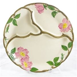 Vintage 1940's Franciscan Ware "Desert Rose" Vine Divided Platters