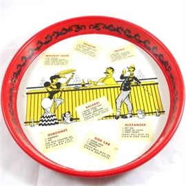 Vintage Tin 1950's Drink Tray
