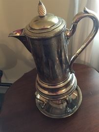 silver coffee pot from England 