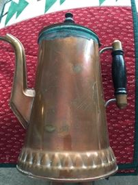 Vintage copper coffee pot