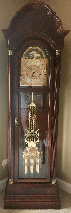 Howard Miller Triple Chime Ambassador Collection Grandfather Clock 25.75w x 16d x 87.5h 