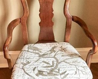 2 dining table reupholstered Arm chairs