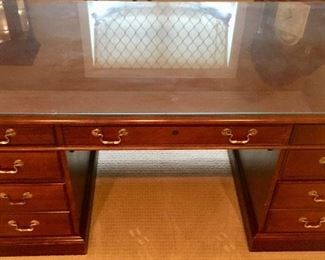 Thomasville Executive desk front includes keys to lock
72”w x 36d x 30.5h
