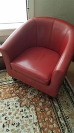Rust Red Barrel Chair