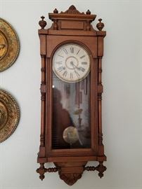 Antique Wall Clock - Ansonia Regulator Clock...and it is running as of 9/16/2018. 