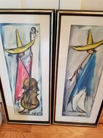 Ted DeGrazia Prints signed by Artist. DeGrazia is a relative of the family. 