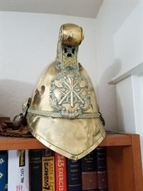 Antique Fabulous Welch Firemen's Parade Helmet - 