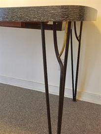 Close up of kitchen table legs