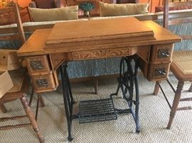 Antique sewing cabinet (no machine)