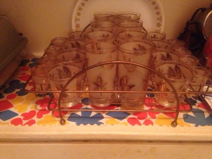 Full set of vintage Libby glasses.  Mint!