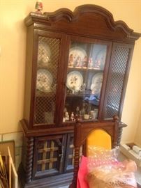 70's dining set with china cabinet, table, 6 chairs, and bar cabinet   