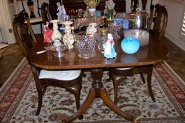 Dining room table, banded