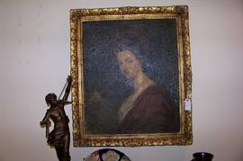 Painting on canvas, early, great frame