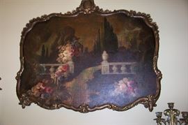 Leather HP firescreen