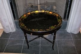 Papier Mache tray on stand