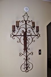 Iron wall sconce