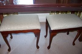 Pair Queen Anne stools