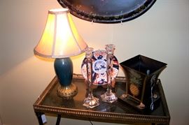 Tole, Imari, Noritake candlesticks