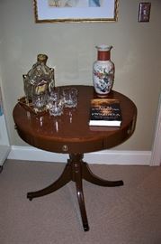 Mahogany drum table