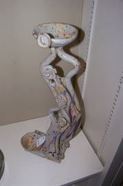 Signed pottery figure