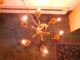 Antique Brass Chandelier- works.