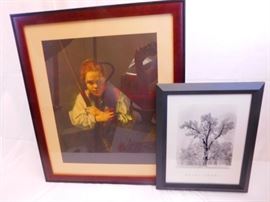 Lot of 2 prints. Ansel Adams, Rembrandt.