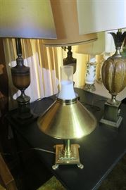 Various antique lamps