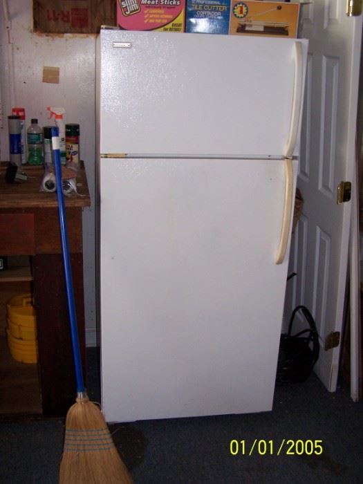 Refrigerator, ( in good working condition) outside Garage