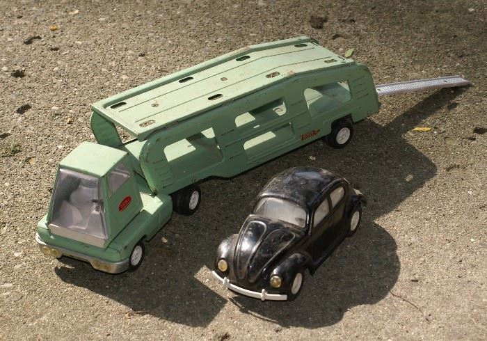 C.1960's Tonka VW & Car Hauler 