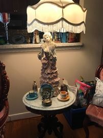 Vintage Capodimonte porcelain lamps