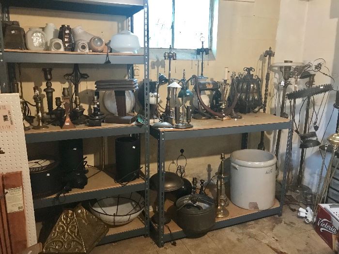 Big selection of lamps and lamp parts