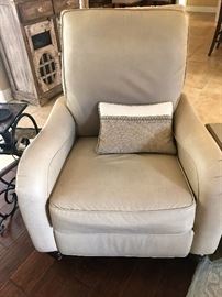 Two Matching Custom Made Brisa Fabric Recliners