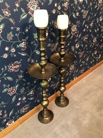 Floor Standing Brass Candle Stick Holders