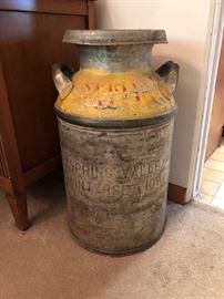 Spring Valley Winterset Iowa Milk Container