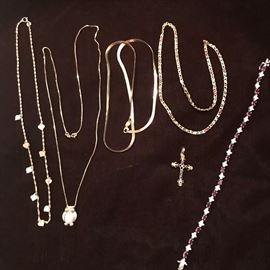 GOLD Necklaces and GOLD Bracelet