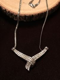 White Gold and Diamond Necklace