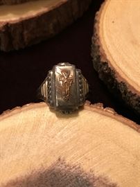 Gold and Sterling Class Ring