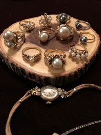 Gold Rings and Gold Watch