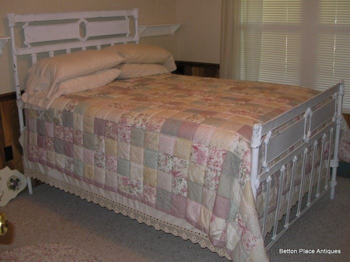 This EXQUISITE Antique Metal  Bed , Double, and it is a beauty for sure