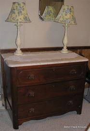 Antique Walnut Marble top Dresser 1880s era