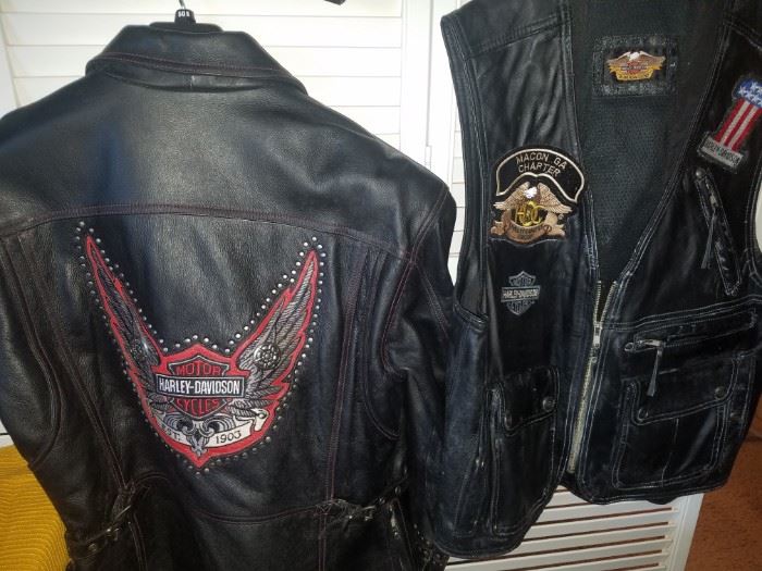 Lady's Harley Davidson jacket & men's Harley Davidson vest