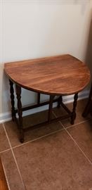 antique wood drop leaf table