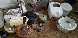 Misc Kitchen Items, Crock pots, Electric Pots,  Bread Machine, etc.