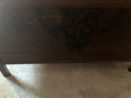 Full Size Antique Bed - Matching Dresser & Wash Stand