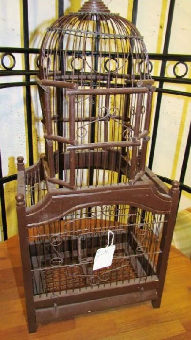 Small, well-made birdcage, prob. Indonesian.  