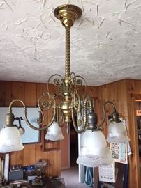 Hanging light from Masonic Temple circa 1891
