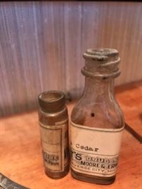 Antique oils of cedar from old Traverse City drugstore 