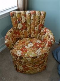 1960's upholstered floral chair