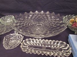 Fostoria Mammoth American Crystal Diamond Cut